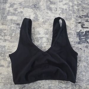 Gymshark Black Sports Racerback Bra with Wide Straps